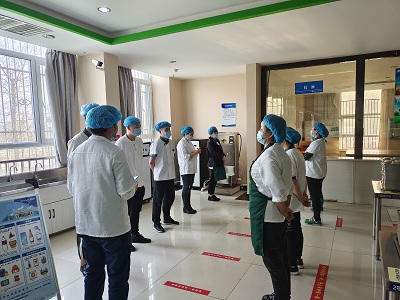 博乐市机关食堂配餐点组织员工会议